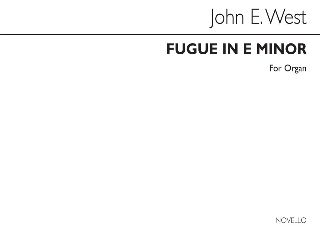 Fugue In E Minor For Organ